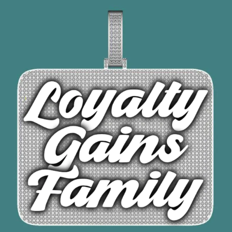 CUSTOM LETTER NECKLACE 3D BIG SQUARE sold by The GUU Shop