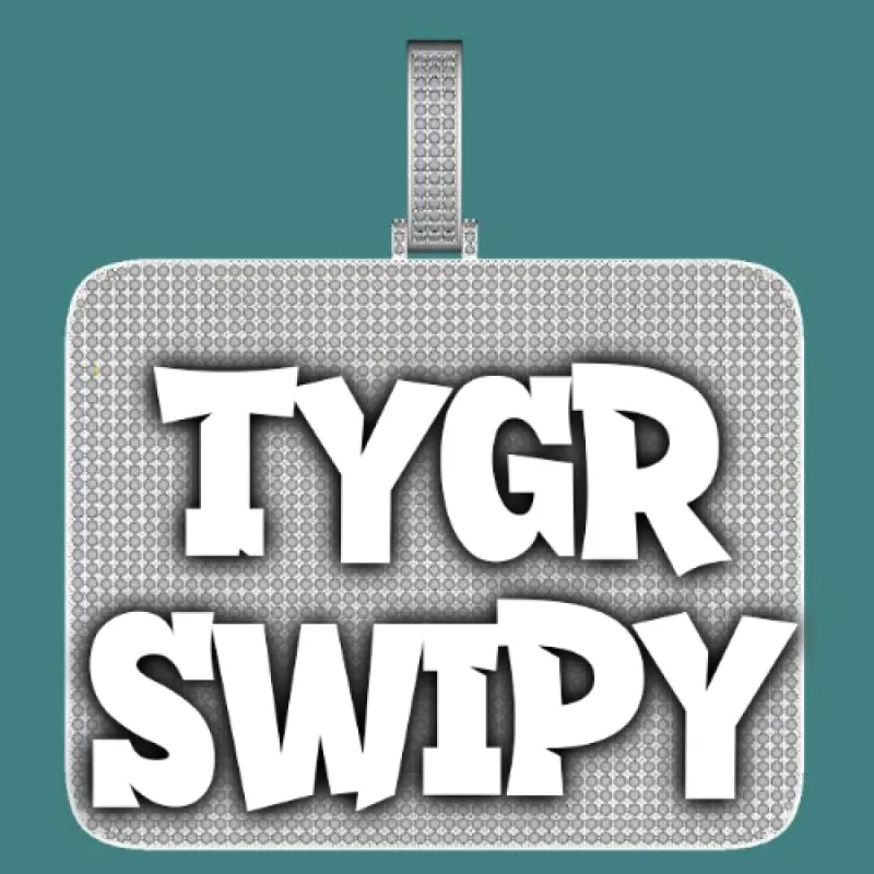 CUSTOM LETTER NECKLACE 3D BIG SQUARE sold by The GUU Shop