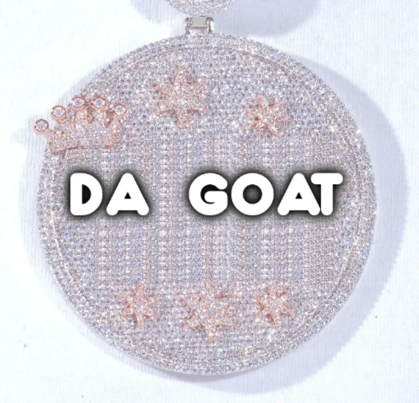 CUSTOM LETTER NECKLACE 3D BIG CROWN DISC sold by The GUU Shop