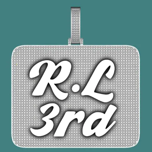 CUSTOM LETTER NECKLACE 3D BIG SQUARE sold by The GUU Shop