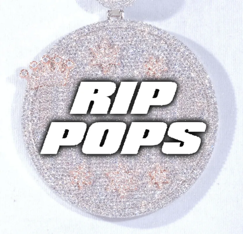 CUSTOM LETTER NECKLACE 3D BIG CROWN DISC sold by The GUU Shop