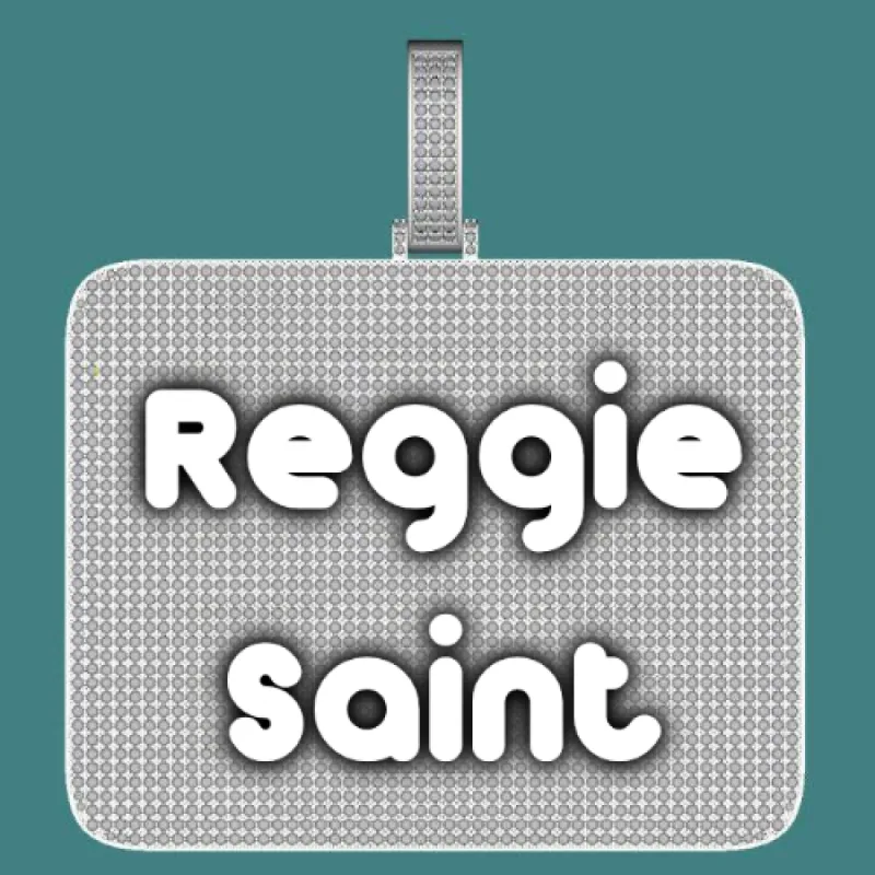 CUSTOM LETTER NECKLACE 3D BIG SQUARE sold by The GUU Shop