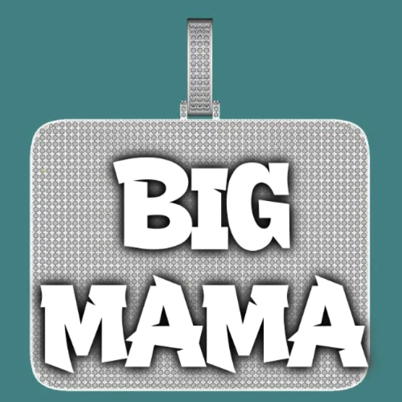 CUSTOM LETTER NECKLACE 3D BIG SQUARE sold by The GUU Shop