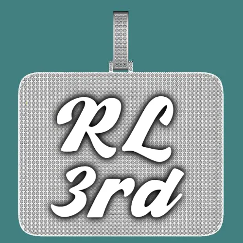 CUSTOM LETTER NECKLACE 3D BIG SQUARE sold by The GUU Shop