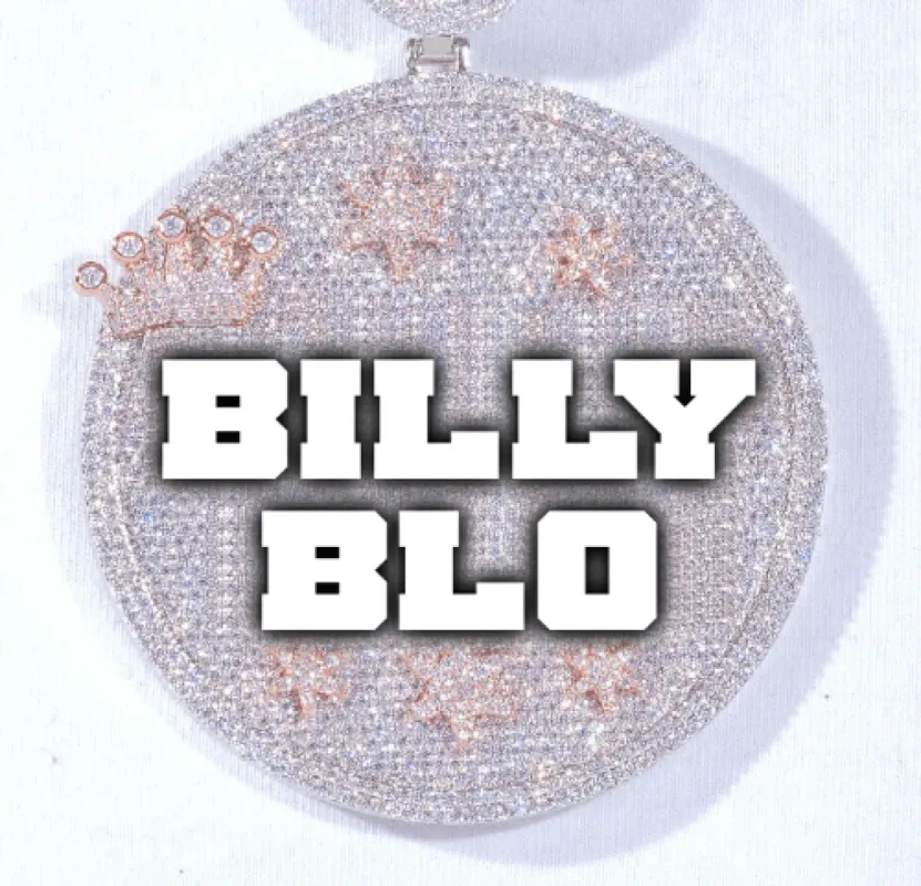 CUSTOM LETTER NECKLACE 3D BIG CROWN DISC sold by The GUU Shop