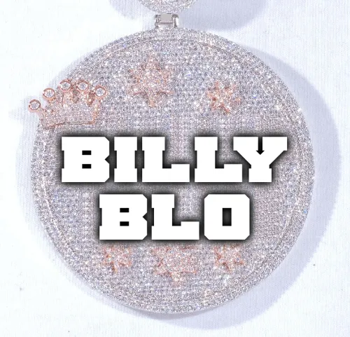 CUSTOM LETTER NECKLACE 3D BIG CROWN DISC sold by The GUU Shop