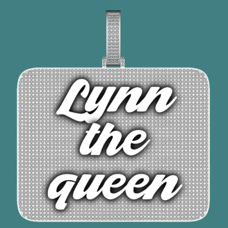 CUSTOM LETTER NECKLACE 3D BIG SQUARE sold by The GUU Shop