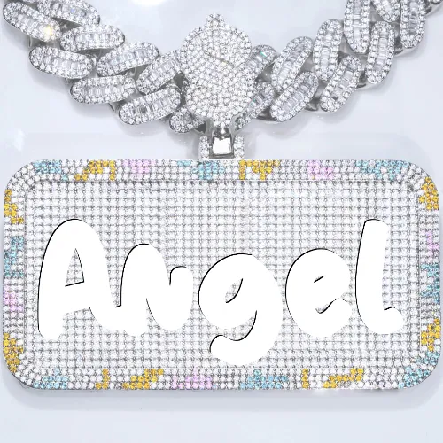 CUSTOM LETTER NECKLACE 3D COLORFUL SQUARE sold by The GUU Shop