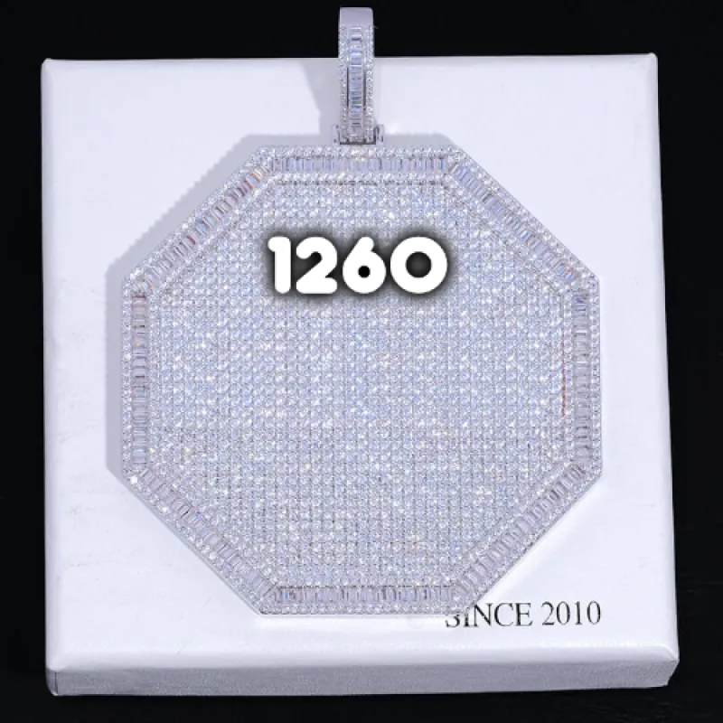 CUSTOM LETTER NECKLACE 3D BIG OCTAGON sold by The GUU Shop