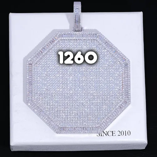 CUSTOM LETTER NECKLACE 3D BIG OCTAGON sold by The GUU Shop