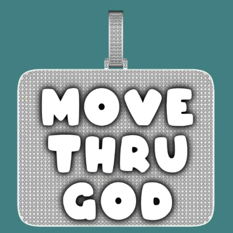 CUSTOM LETTER NECKLACE 3D BIG SQUARE sold by The GUU Shop