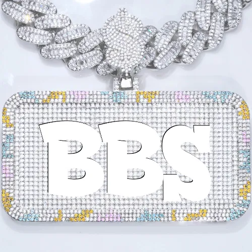 CUSTOM LETTER NECKLACE 3D COLORFUL SQUARE sold by The GUU Shop