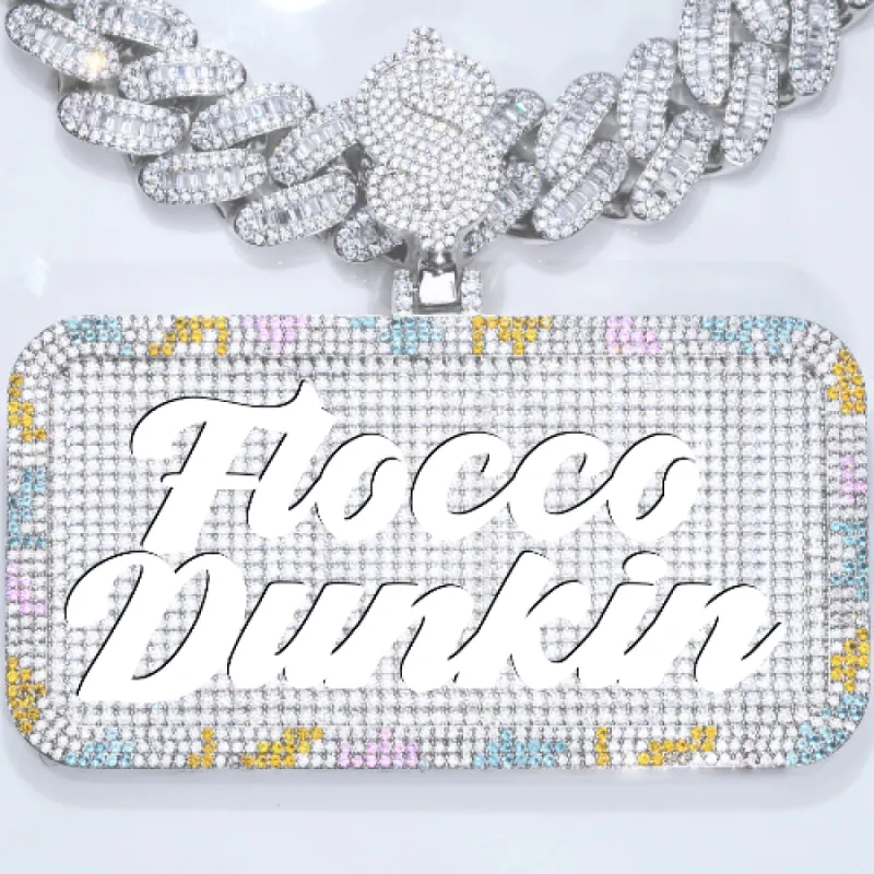 CUSTOM LETTER NECKLACE 3D COLORFUL SQUARE sold by The GUU Shop