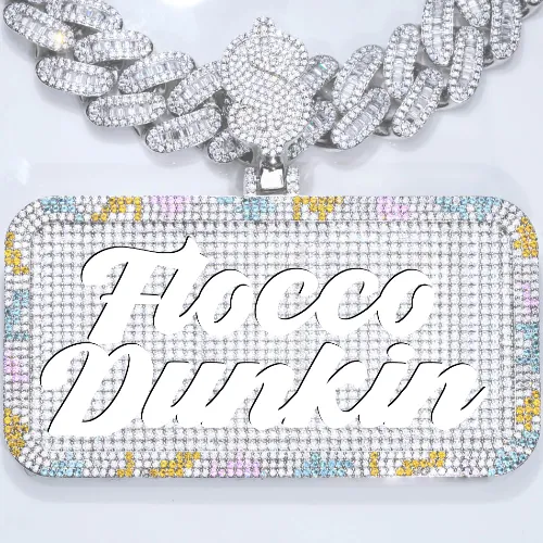 CUSTOM LETTER NECKLACE 3D COLORFUL SQUARE sold by The GUU Shop