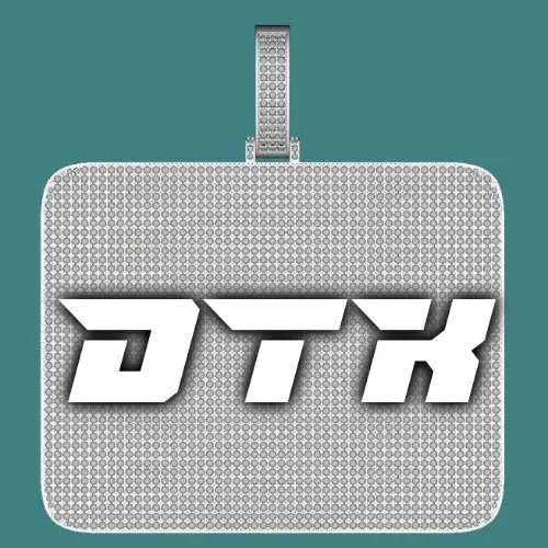 CUSTOM LETTER NECKLACE 3D BIG SQUARE sold by The GUU Shop