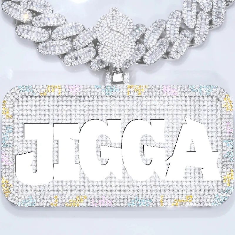 CUSTOM LETTER NECKLACE 3D COLORFUL SQUARE sold by The GUU Shop