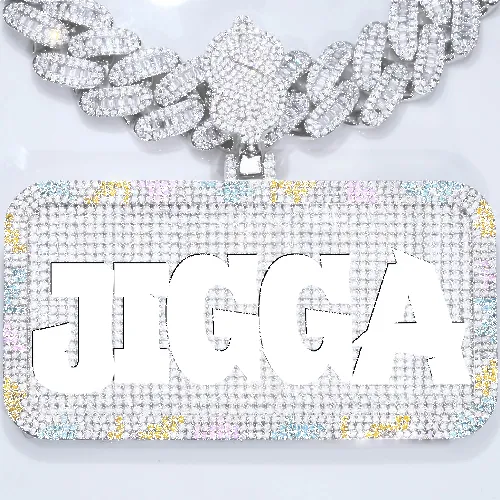 CUSTOM LETTER NECKLACE 3D COLORFUL SQUARE sold by The GUU Shop