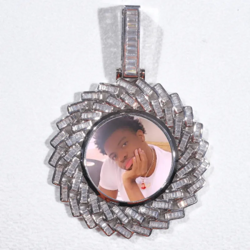 Large 3D Baguette Custom Picture Pendant sold by The GUU Shop