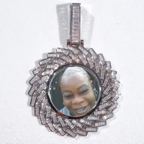 Large 3D Baguette Custom Picture Pendant sold by The GUU Shop