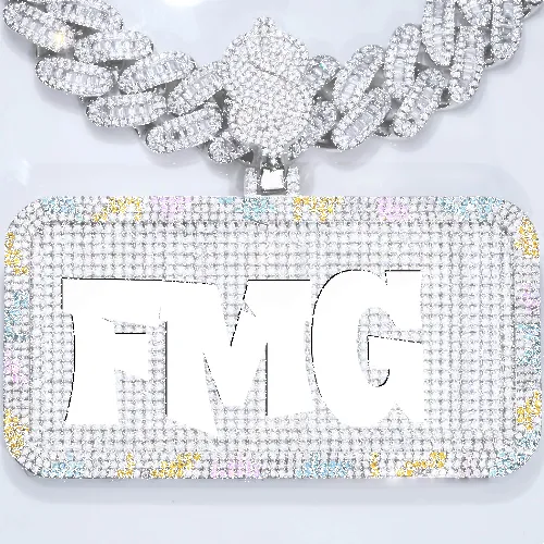 CUSTOM LETTER NECKLACE 3D COLORFUL SQUARE sold by The GUU Shop