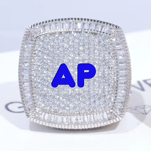 CUSTOM LETTER 3D ICED RING sold by The GUU Shop