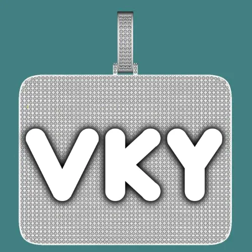 CUSTOM LETTER NECKLACE 3D BIG SQUARE sold by The GUU Shop