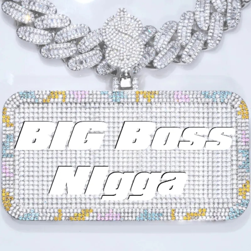 CUSTOM LETTER NECKLACE 3D COLORFUL SQUARE sold by The GUU Shop