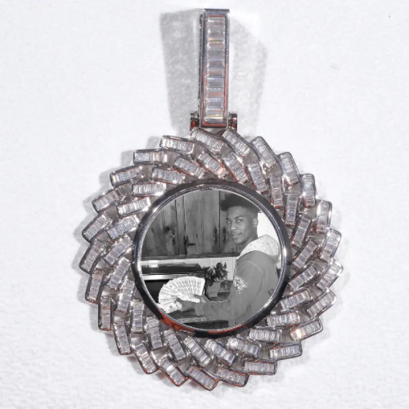 Large 3D Baguette Custom Picture Pendant sold by The GUU Shop