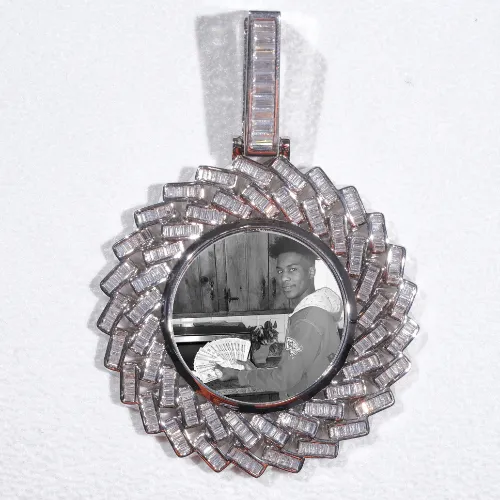 Large 3D Baguette Custom Picture Pendant sold by The GUU Shop