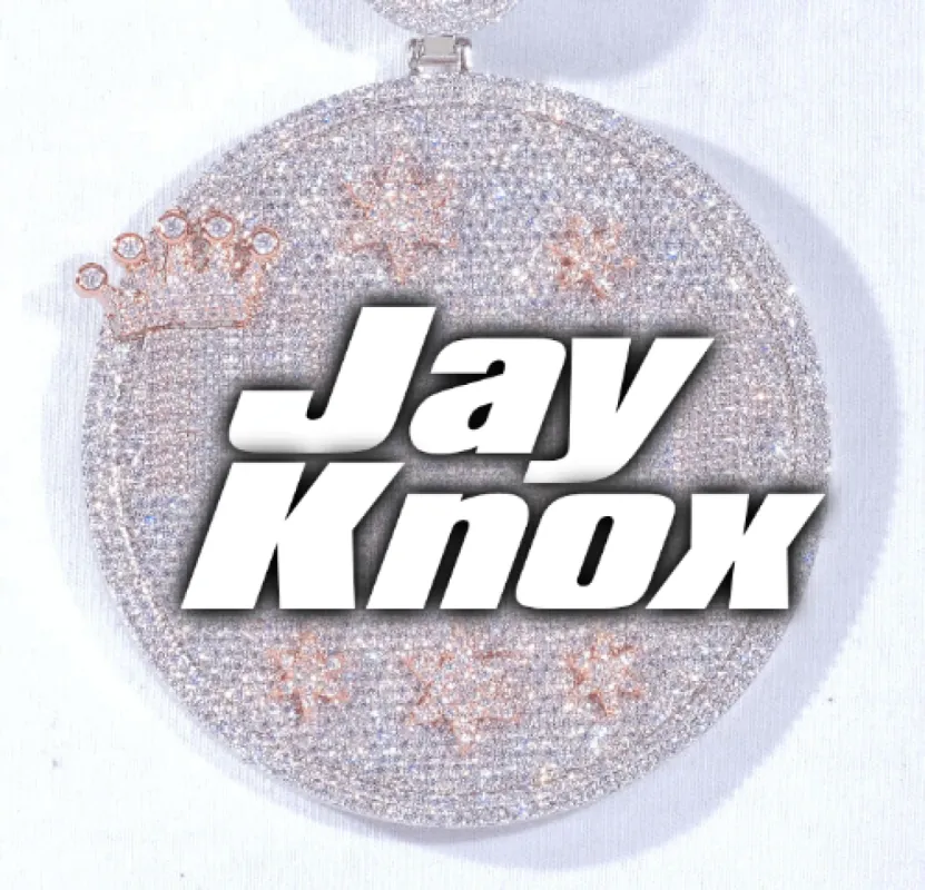 CUSTOM LETTER NECKLACE 3D BIG CROWN DISC sold by The GUU Shop