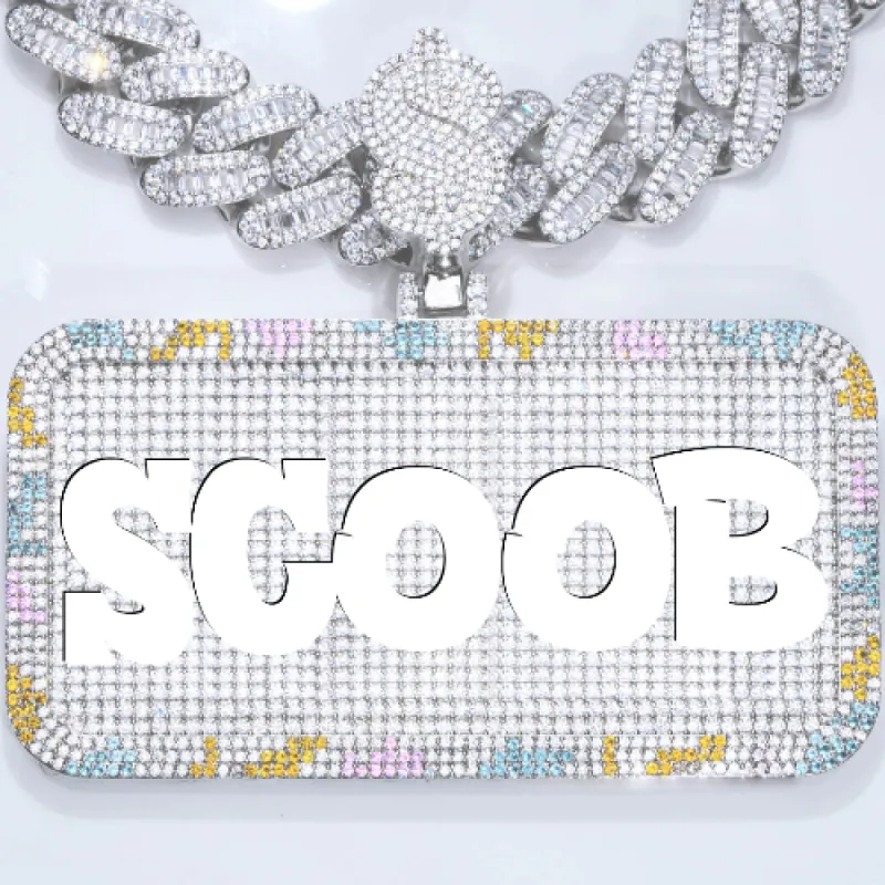 CUSTOM LETTER NECKLACE 3D COLORFUL SQUARE made by The GUU Shop