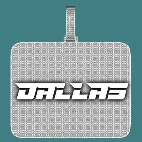 CUSTOM LETTER NECKLACE 3D BIG SQUARE sold by The GUU Shop