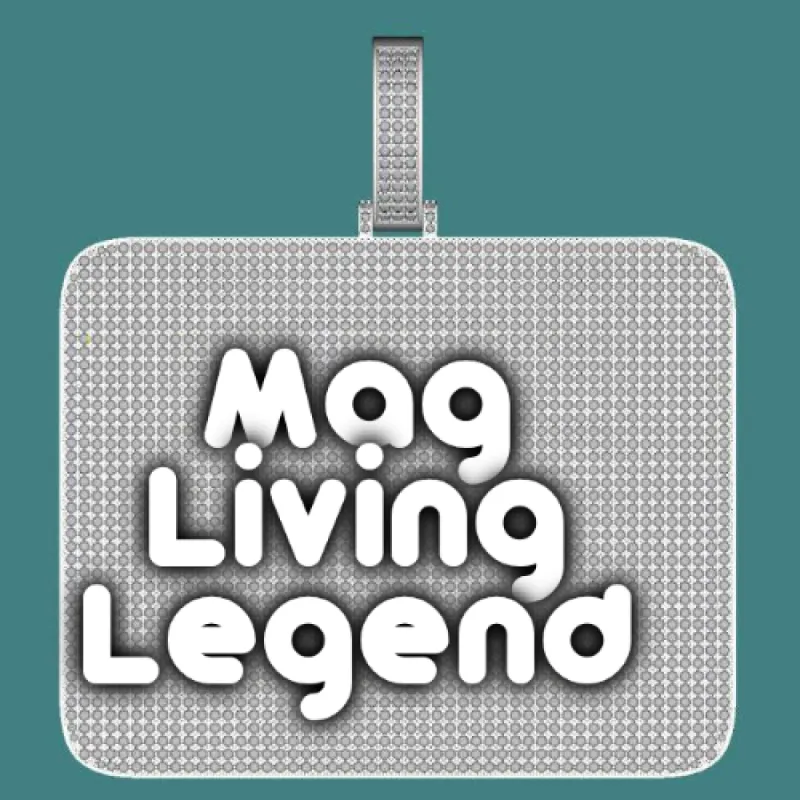 CUSTOM LETTER NECKLACE 3D BIG SQUARE sold by The GUU Shop