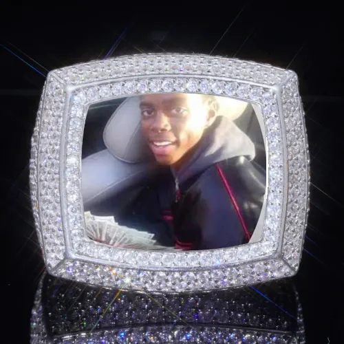 3D CUSTOM PICTURE ICED RING sold by The GUU Shop