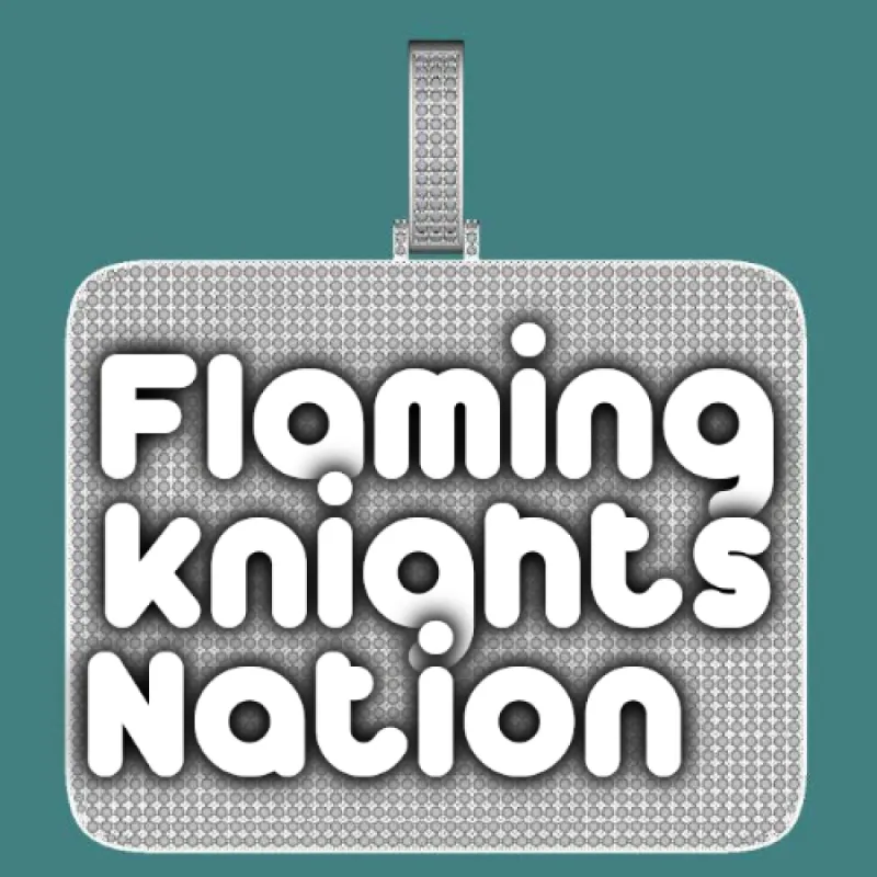 CUSTOM LETTER NECKLACE 3D BIG SQUARE sold by The GUU Shop