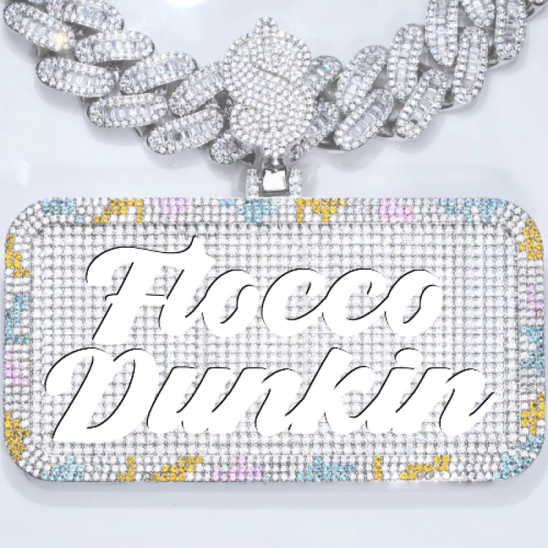 CUSTOM LETTER NECKLACE 3D COLORFUL SQUARE sold by The GUU Shop