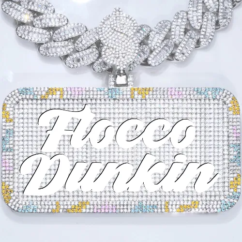 CUSTOM LETTER NECKLACE 3D COLORFUL SQUARE sold by The GUU Shop