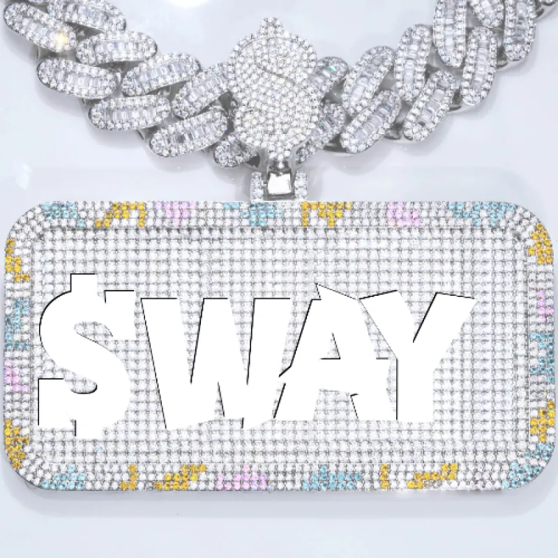 CUSTOM LETTER NECKLACE 3D COLORFUL SQUARE sold by The GUU Shop