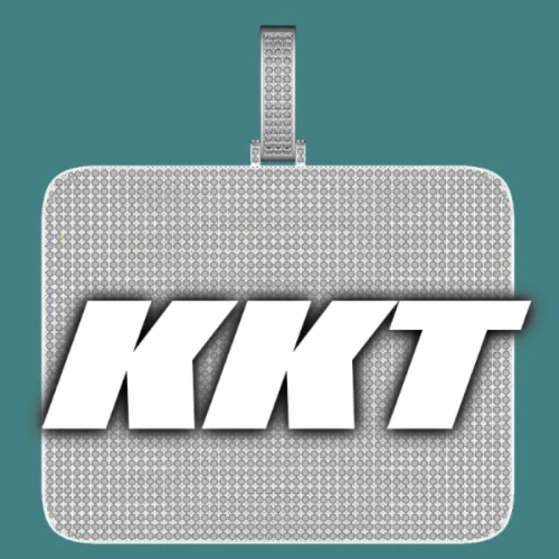 CUSTOM LETTER NECKLACE 3D BIG SQUARE sold by The GUU Shop