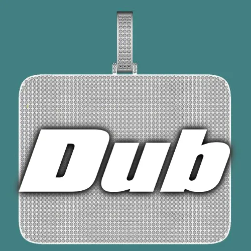 CUSTOM LETTER NECKLACE 3D BIG SQUARE sold by The GUU Shop