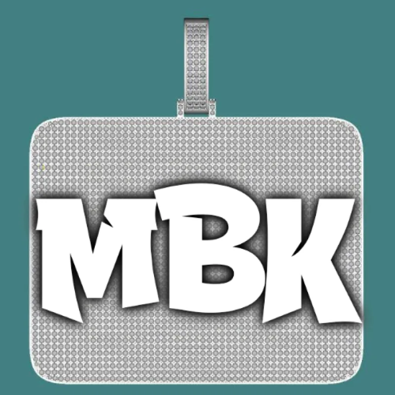 CUSTOM LETTER NECKLACE 3D BIG SQUARE sold by The GUU Shop