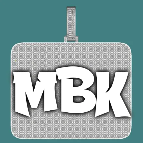 CUSTOM LETTER NECKLACE 3D BIG SQUARE sold by The GUU Shop