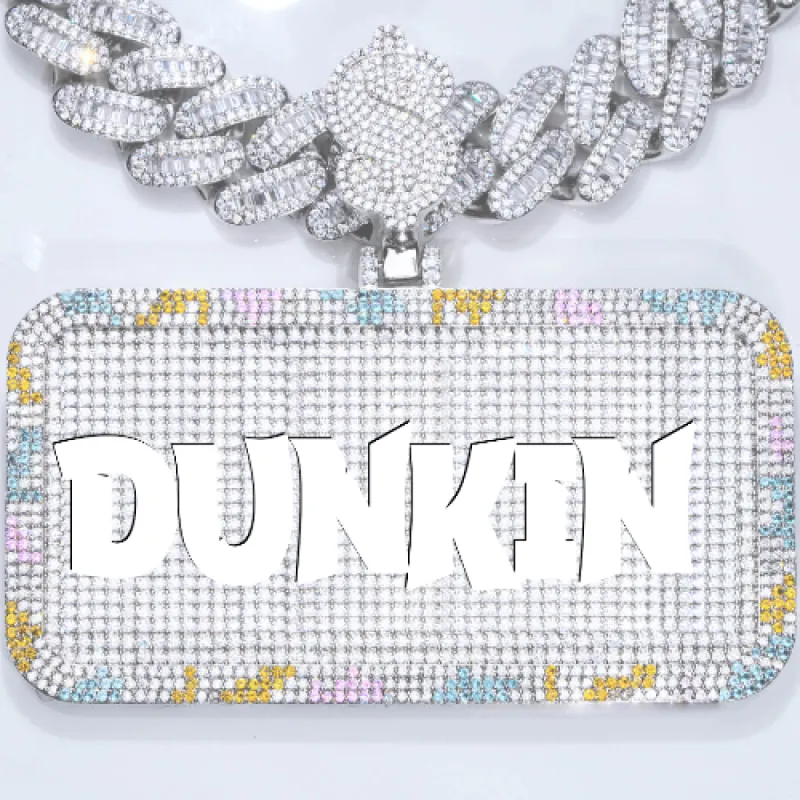 CUSTOM LETTER NECKLACE 3D COLORFUL SQUARE sold by The GUU Shop