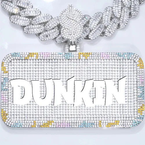 CUSTOM LETTER NECKLACE 3D COLORFUL SQUARE sold by The GUU Shop