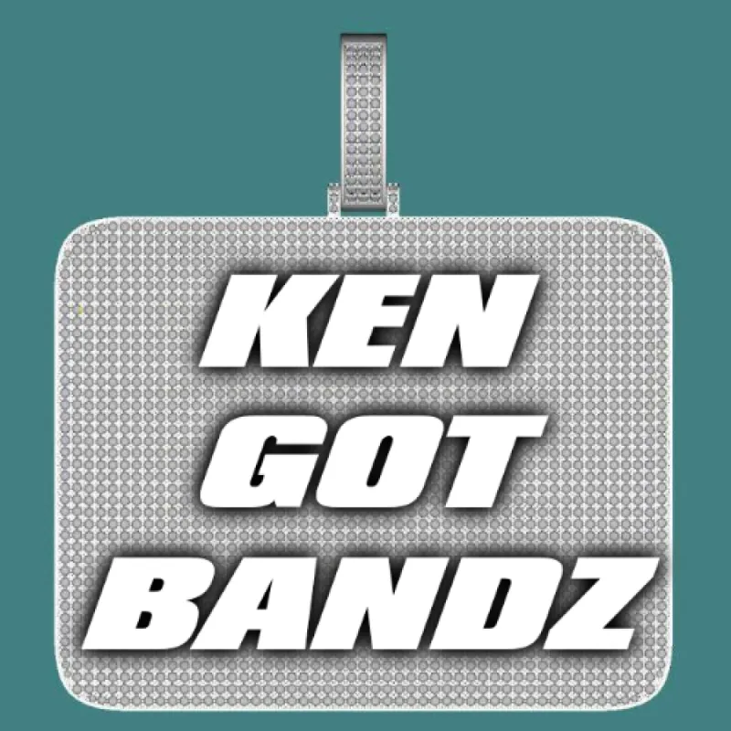 CUSTOM LETTER NECKLACE 3D BIG SQUARE sold by The GUU Shop