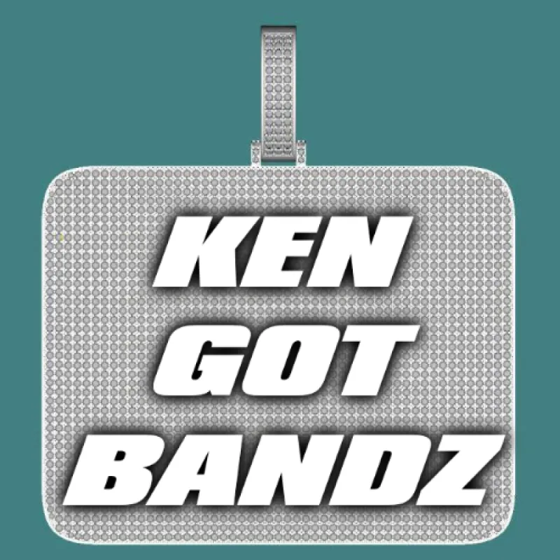 CUSTOM LETTER NECKLACE 3D BIG SQUARE sold by The GUU Shop