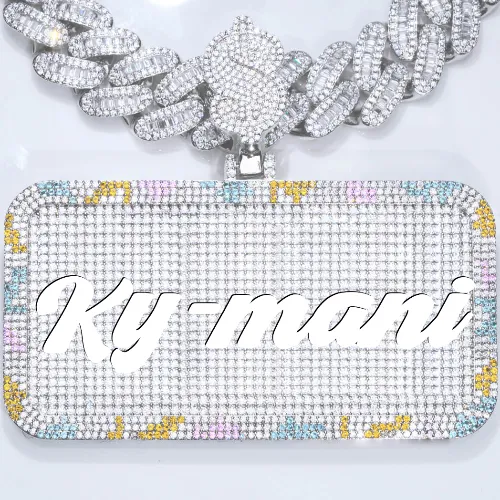 CUSTOM LETTER NECKLACE 3D COLORFUL SQUARE sold by The GUU Shop