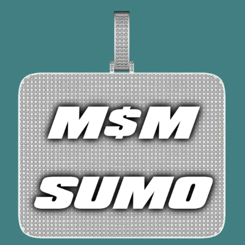 CUSTOM LETTER NECKLACE 3D BIG SQUARE sold by The GUU Shop