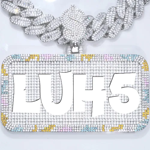 CUSTOM LETTER NECKLACE 3D COLORFUL SQUARE sold by The GUU Shop
