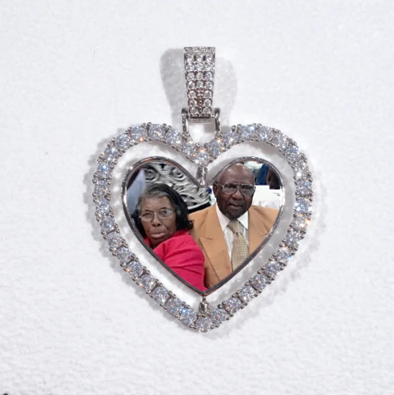 3D Spinning 2-Faced Heart Custom Picture Pendant sold by The GUU Shop